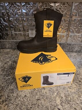 New Herman Survivors Plower Waterproof Steel Toe Work Brown Boots Size 9.5 Or 11